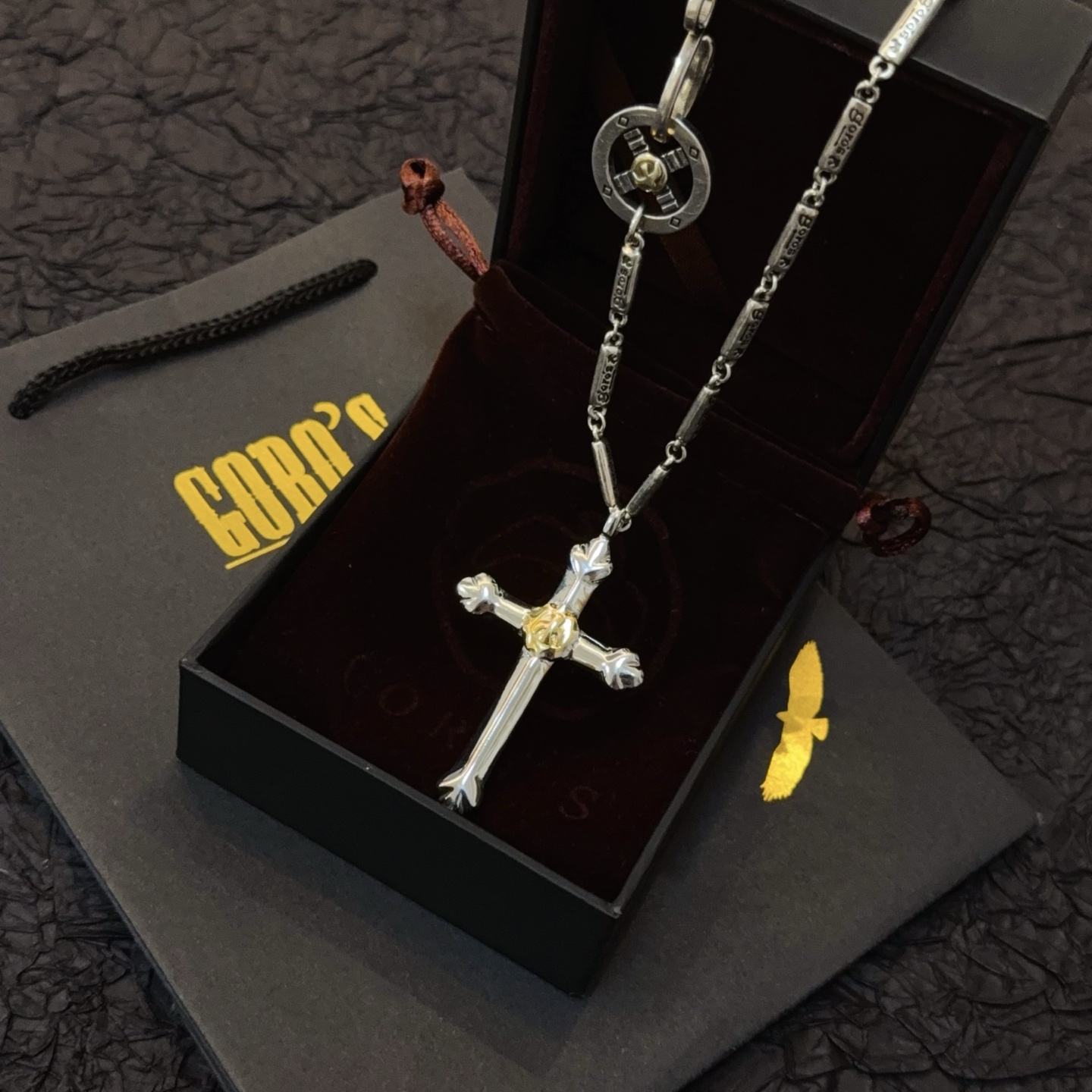   【新品上架】Goro’s高桥吾郎复古点金十字架吊坠 高桥经典竹节项链  顶级版本 认准独家拍摄 主攻