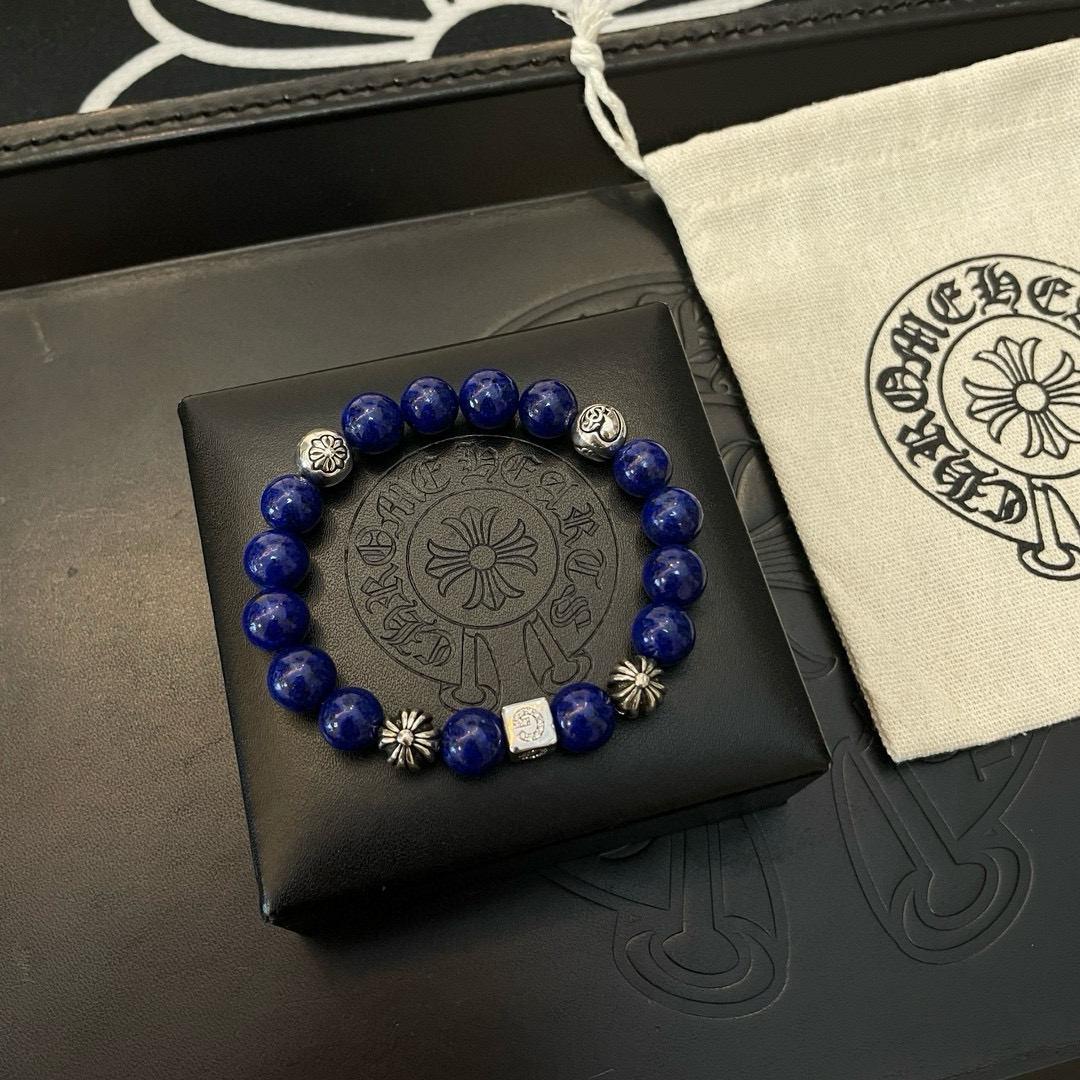  新款【专柜品质】Chrome Hearts克罗心 经典复古多元素 手链 手串，凹凸造型不同的花纹设计风