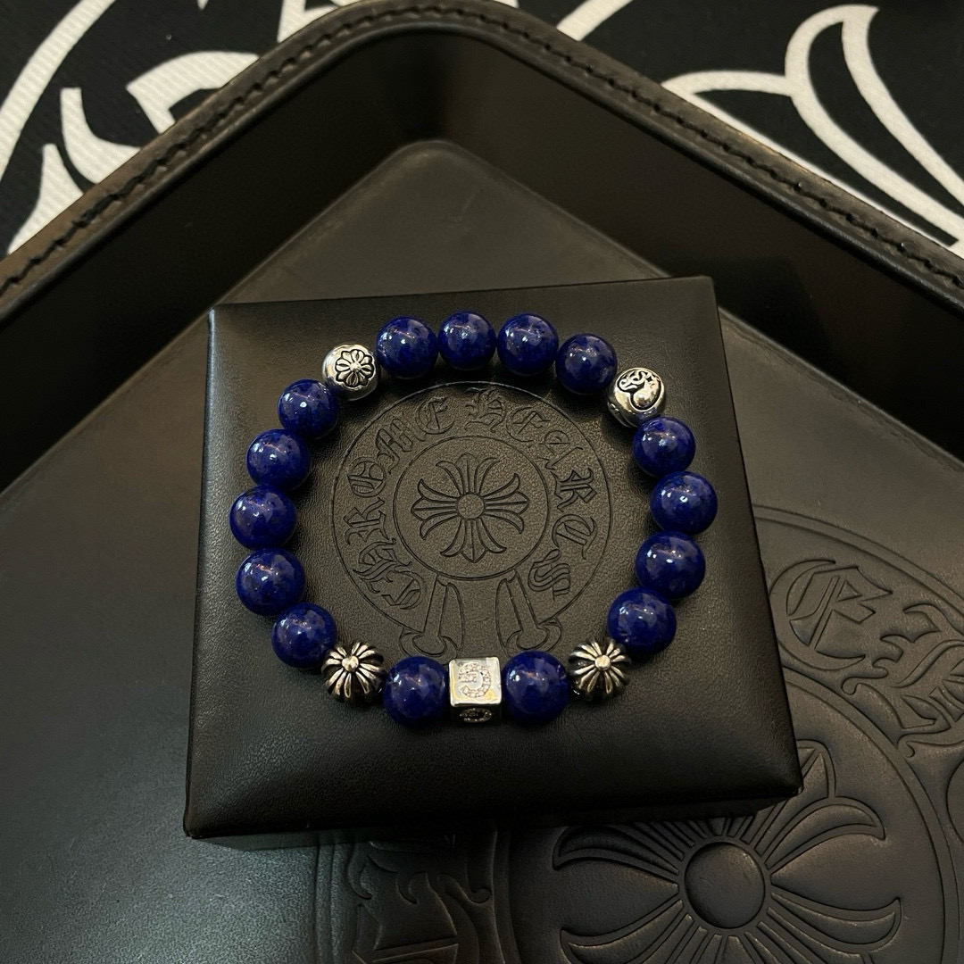  新款【专柜品质】Chrome Hearts克罗心 经典复古多元素 手链 手串，凹凸造型不同的花纹设计风