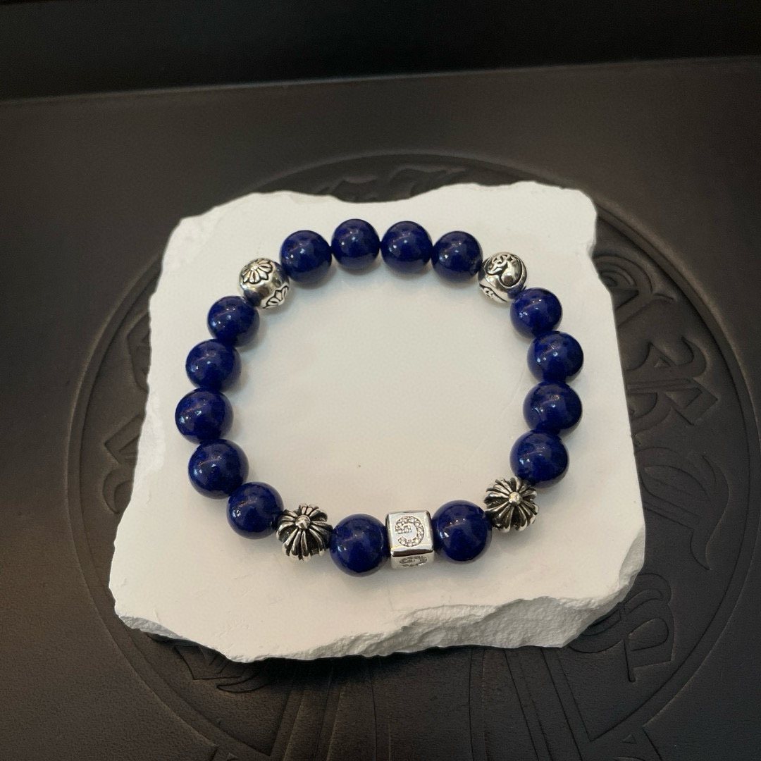  新款【专柜品质】Chrome Hearts克罗心 经典复古多元素 手链 手串，凹凸造型不同的花纹设计风