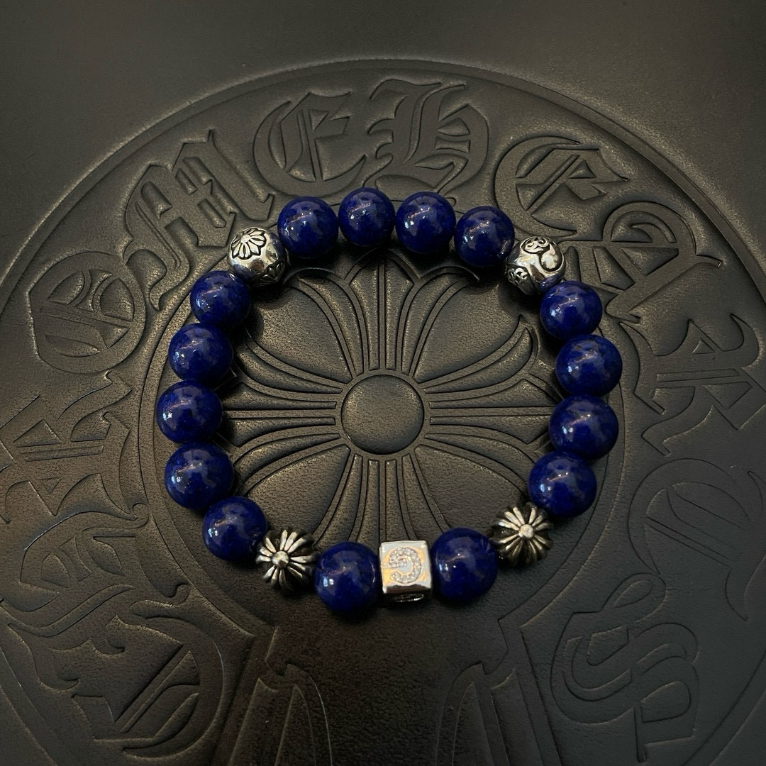  新款【专柜品质】Chrome Hearts克罗心 经典复古多元素 手链 手串，凹凸造型不同的花纹设计风