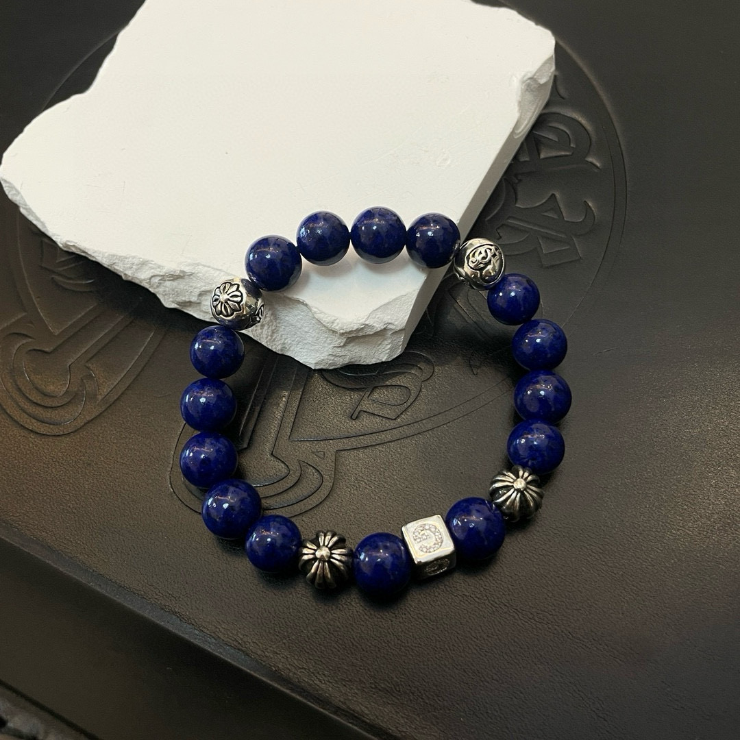  新款【专柜品质】Chrome Hearts克罗心 经典复古多元素 手链 手串，凹凸造型不同的花纹设计风