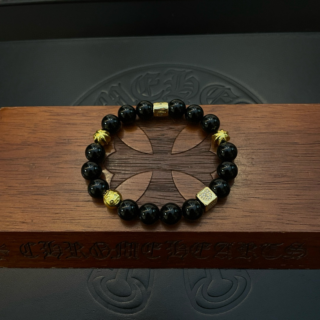  新款【专柜品质】Chrome Hearts克罗心 经典复古多元素 手链 手串，凹凸造型不同的花纹设计风