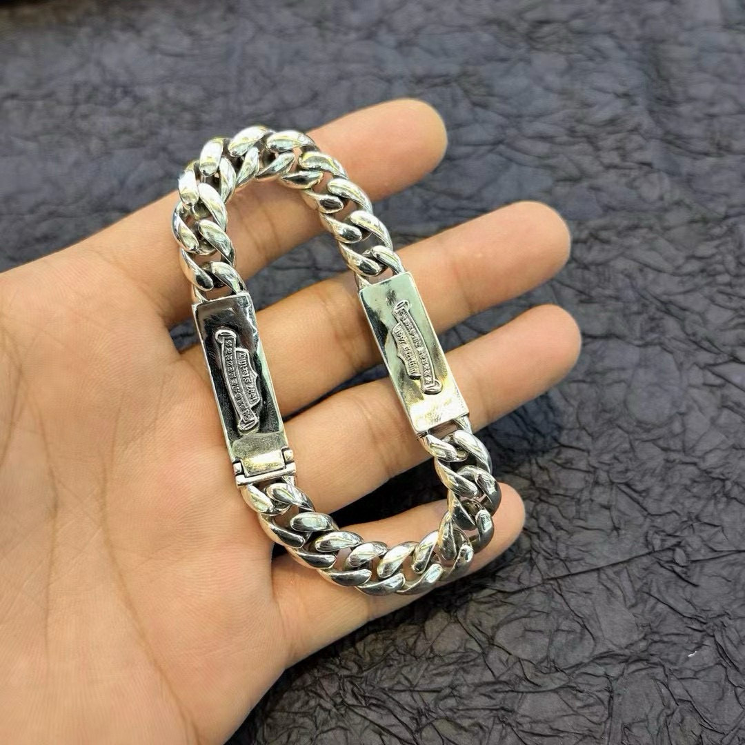 批【Chrome Hearts克罗心】✝️经典十字架双扣头手链 顶级精工版本！绝非市面普通版本！时尚精美