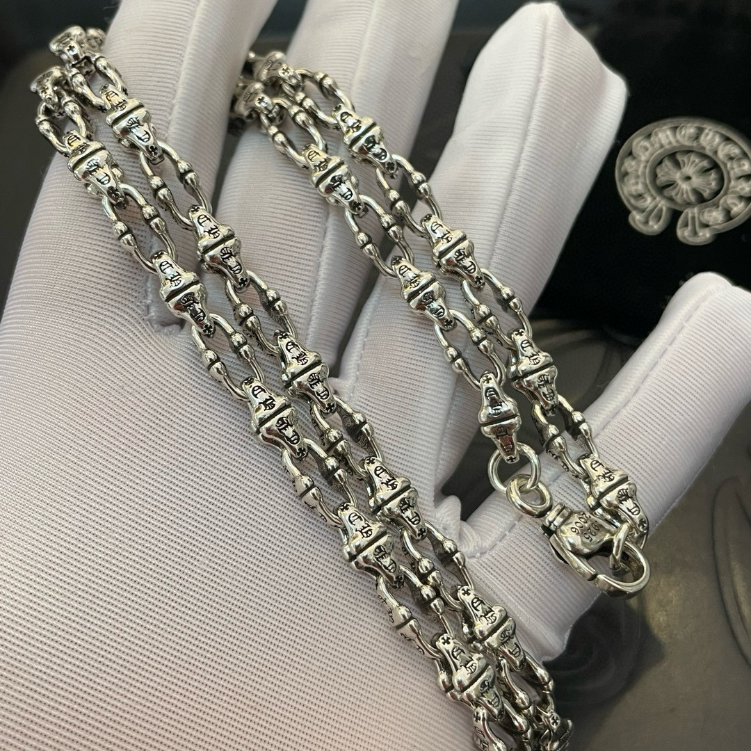批  抖音/快手/ins/小红书/直播热门 ，新款【专柜品质】Chrome Hearts克罗心项链 ，凹