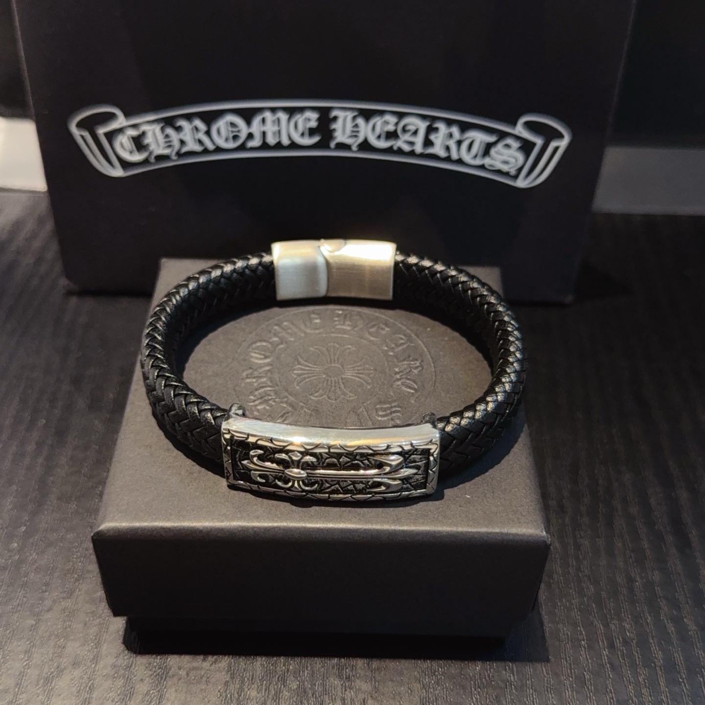  新款【专柜品质】Chrome Hearts克罗心皮绳手镯手绳，凹凸造型不同的花纹设计风格呈现出与众不同