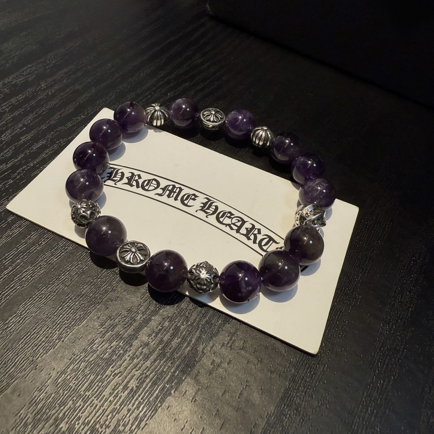  新款【专柜品质】Chrome Hearts克罗心 经典复古多元素手链手串，凹凸造型不同的花纹设计风格 