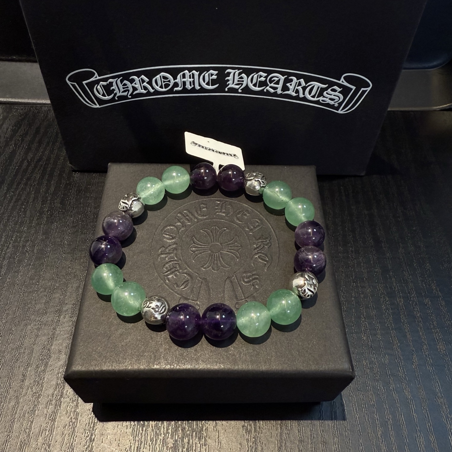  新款【专柜品质】Chrome Hearts克罗心 经典复古多元素手链手串，凹凸造型不同的花纹设计风格 