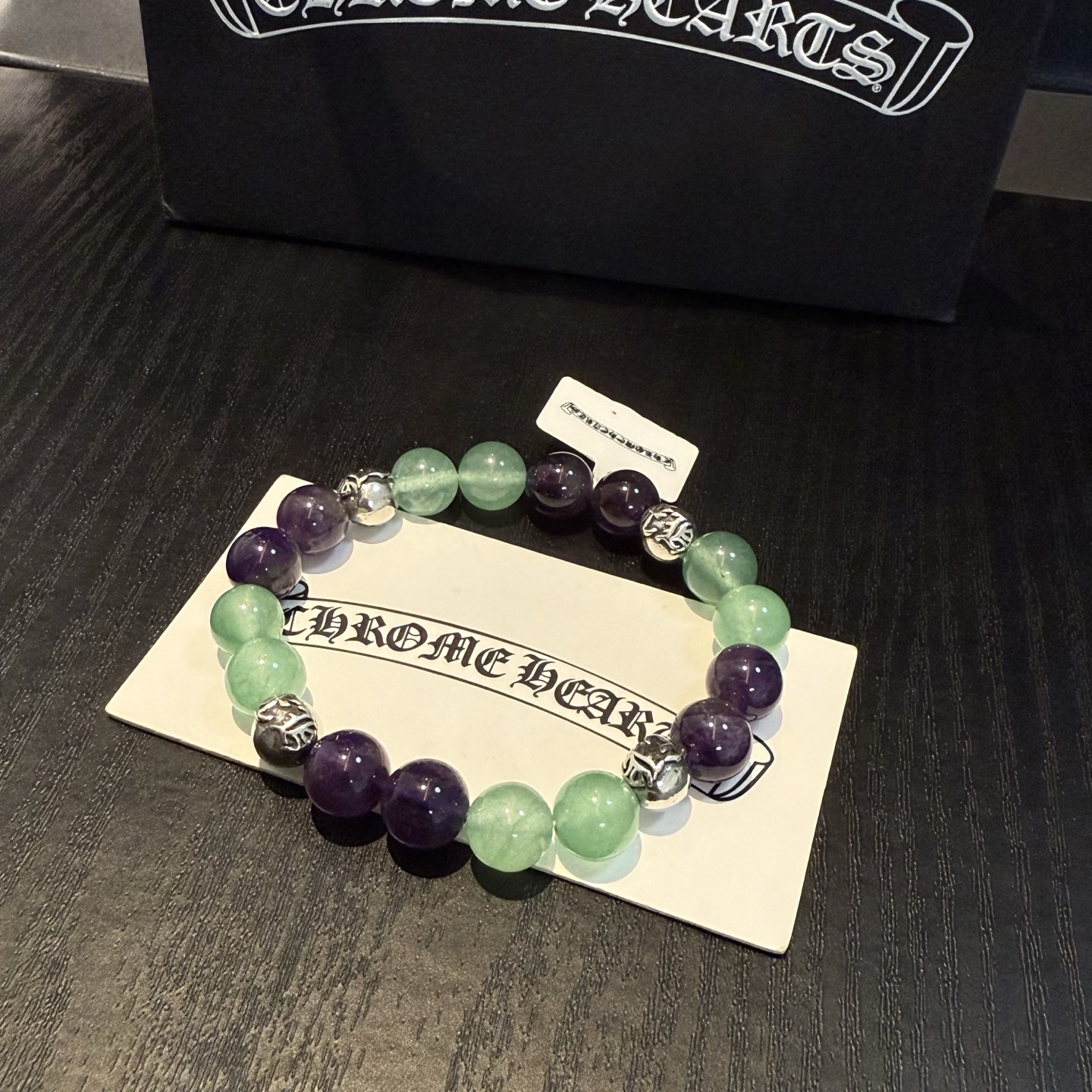  新款【专柜品质】Chrome Hearts克罗心 经典复古多元素手链手串，凹凸造型不同的花纹设计风格 