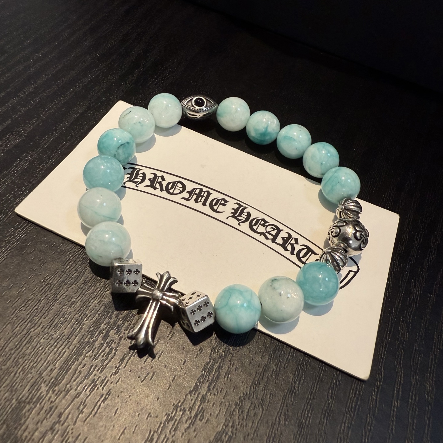  新款【专柜品质】Chrome Hearts克罗心 经典复古多元素手链手串，凹凸造型不同的花纹设计风格 