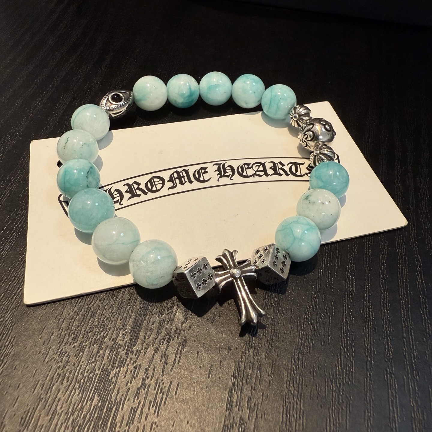  新款【专柜品质】Chrome Hearts克罗心 经典复古多元素手链手串，凹凸造型不同的花纹设计风格 