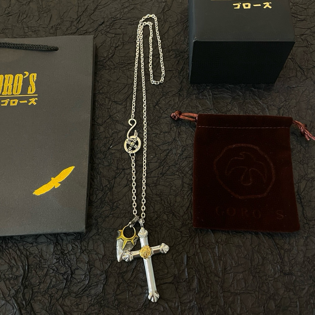 批     【新品上架】Goro’s高桥吾郎点金十字架吊坠，高桥经典项链，顶级版本，认准独家拍摄，主攻高