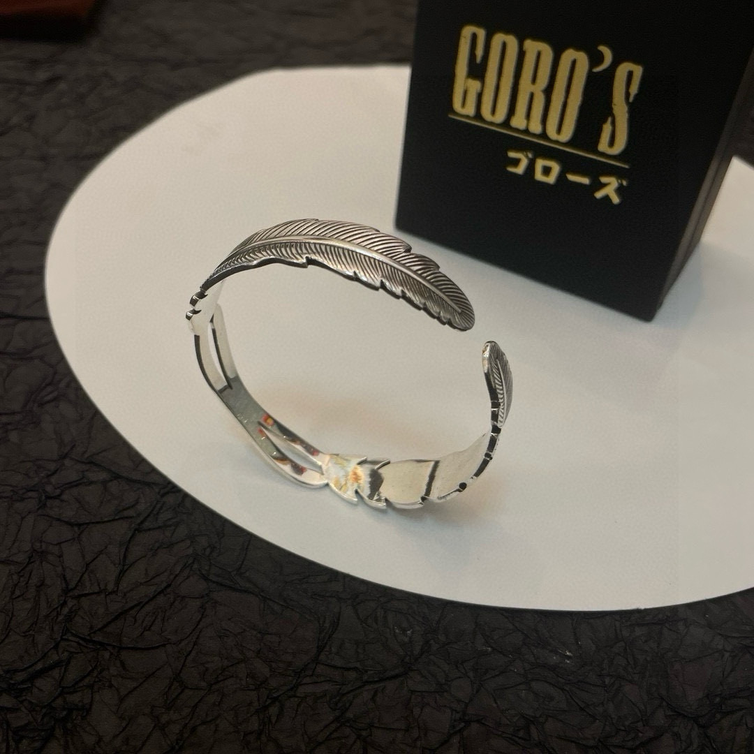 批 【新品上架】Goro’s高桥吾郎羽毛开口手镯，顶级版本 认准独家拍摄 主攻高端市场 绝对区别普通版本