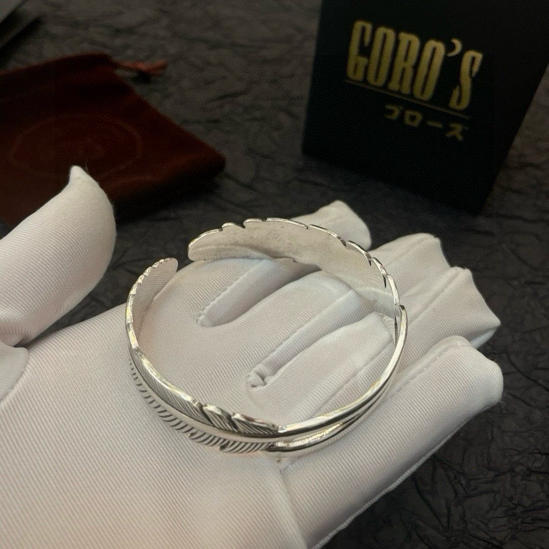 批 【新品上架】Goro’s高桥吾郎羽毛开口手镯，顶级版本 认准独家拍摄 主攻高端市场 绝对区别普通版本