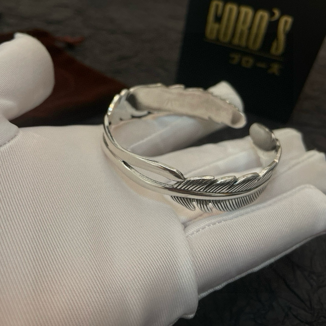 批 【新品上架】Goro’s高桥吾郎羽毛开口手镯，顶级版本 认准独家拍摄 主攻高端市场 绝对区别普通版本