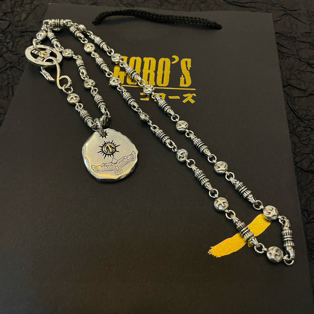 批     【新品上架】Goro’s高桥吾郎银饼老鹰吊坠，高桥经典项链，顶级版本，认准独家拍摄，主攻高端