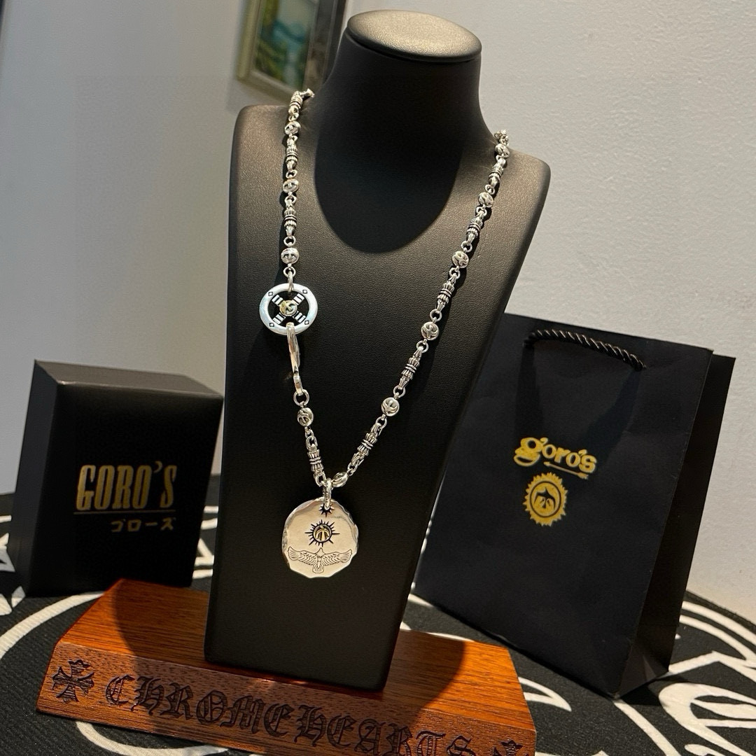 批     【新品上架】Goro’s高桥吾郎银饼老鹰吊坠，高桥经典项链，顶级版本，认准独家拍摄，主攻高端