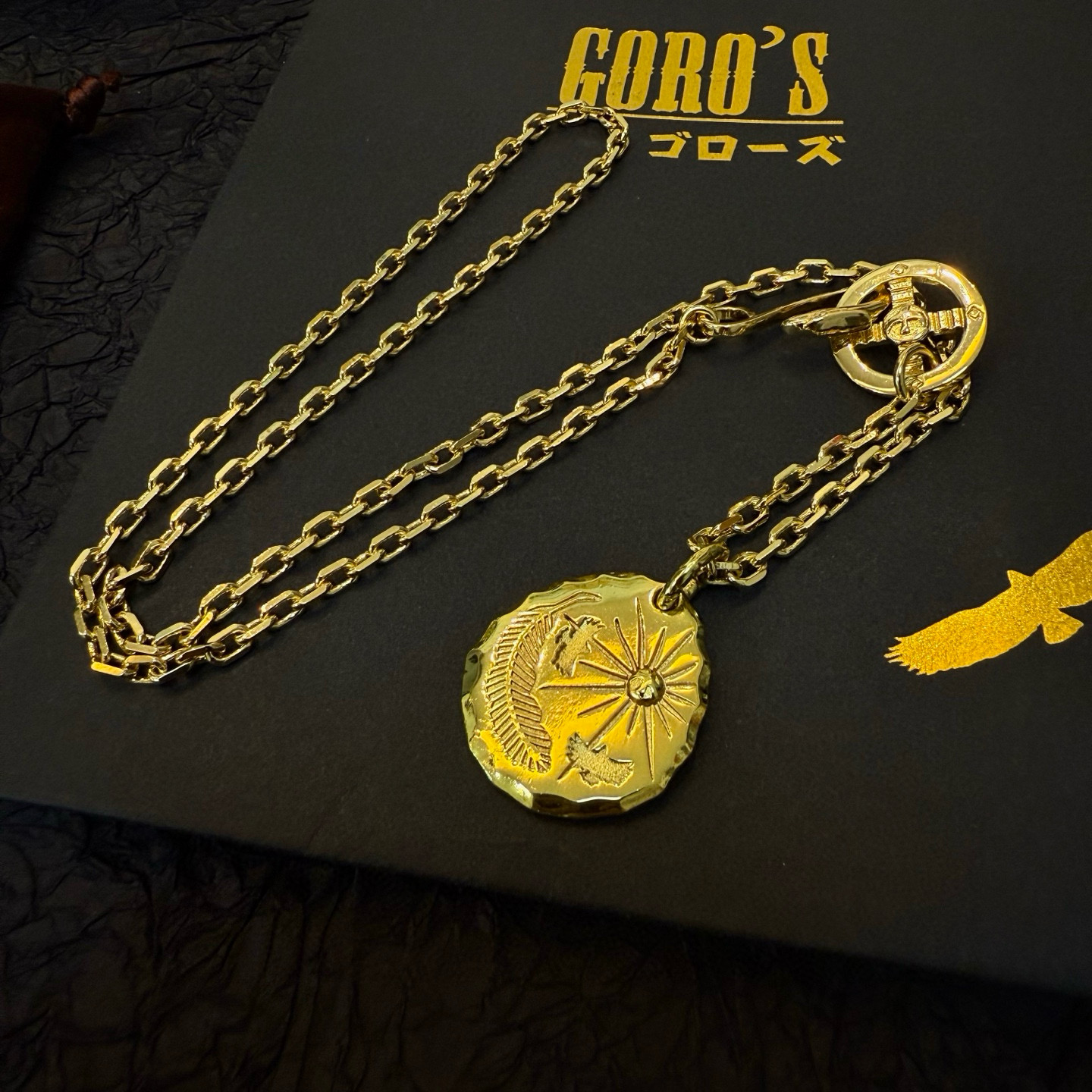 批   【新品上架】Goro’s高桥吾郎金色银饼吊坠，高桥经典项链，顶级版本，认准独家拍摄，主攻高端市场