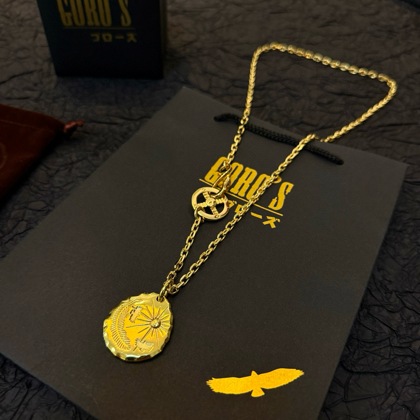 批   【新品上架】Goro’s高桥吾郎金色银饼吊坠，高桥经典项链，顶级版本，认准独家拍摄，主攻高端市场