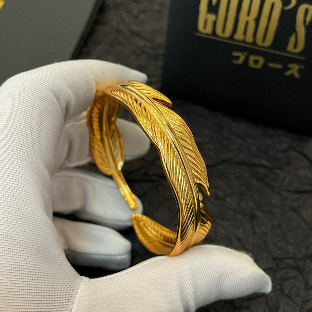 批  【新品上架】Goro’s高桥吾郎羽毛开口手镯，顶级版本 认准独家拍摄 主攻高端市场 绝对区别普通版