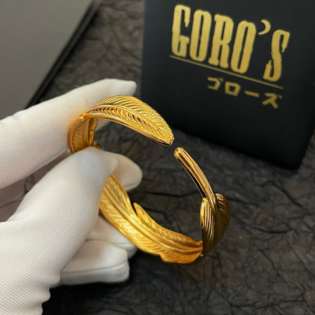 批  【新品上架】Goro’s高桥吾郎羽毛开口手镯，顶级版本 认准独家拍摄 主攻高端市场 绝对区别普通版