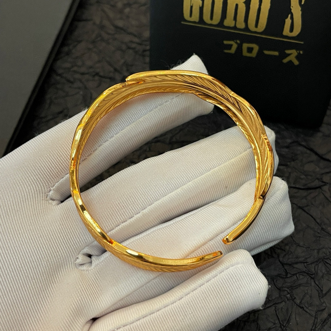 批  【新品上架】Goro’s高桥吾郎羽毛开口手镯，顶级版本 认准独家拍摄 主攻高端市场 绝对区别普通版