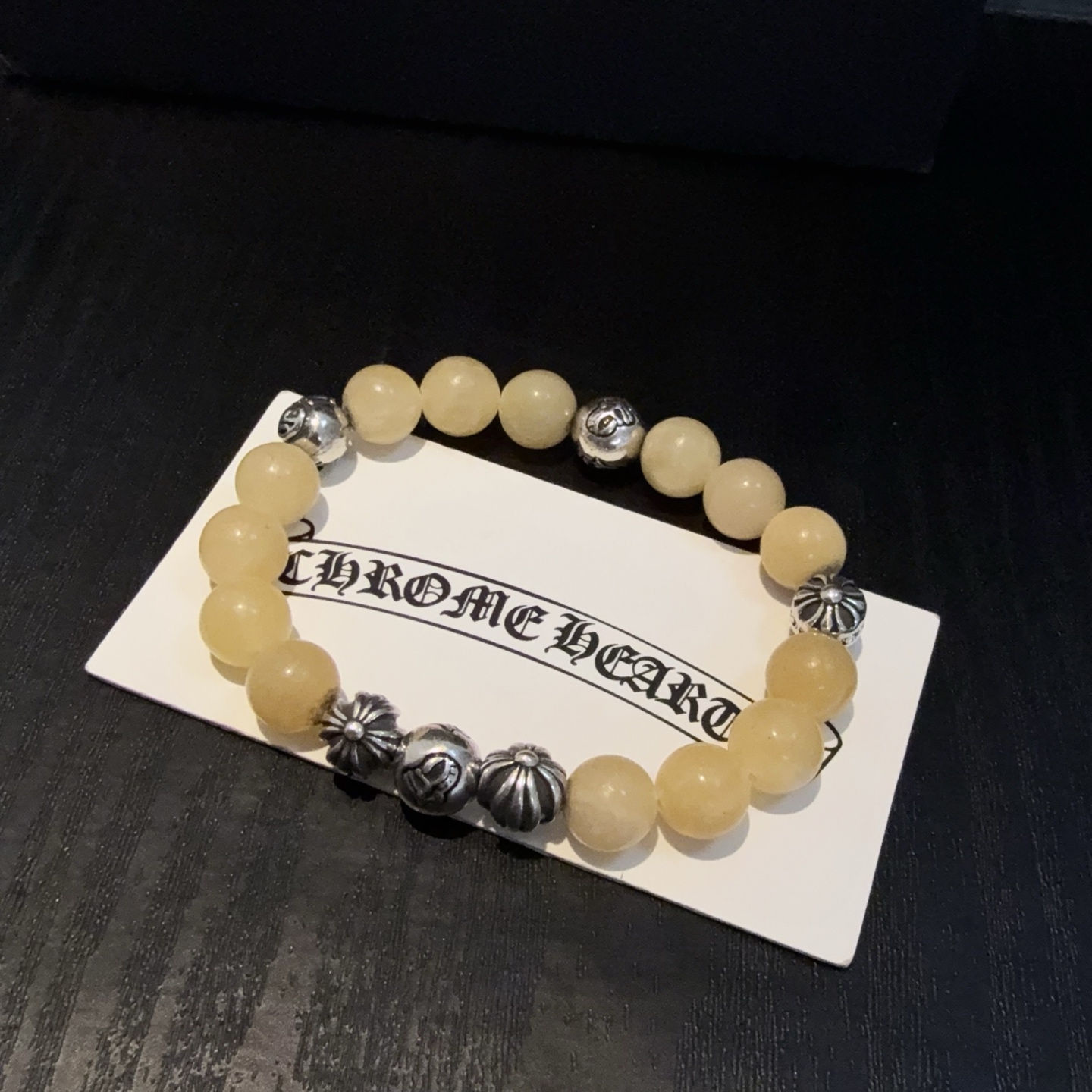  新款【专柜品质】Chrome Hearts克罗心 经典复古多元素手链手串，凹凸造型不同的花纹设计风格 
