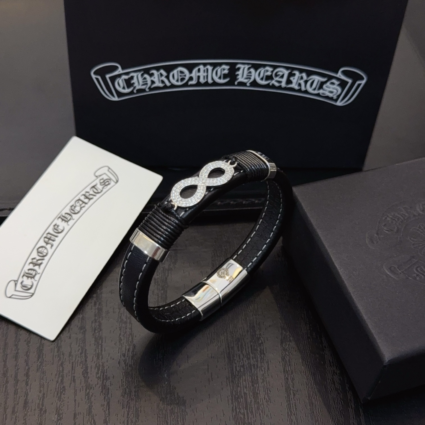  新款【专柜品质】Chrome Hearts克罗心皮绳手镯手绳，凹凸造型不同的花纹设计风格呈现出与众不同