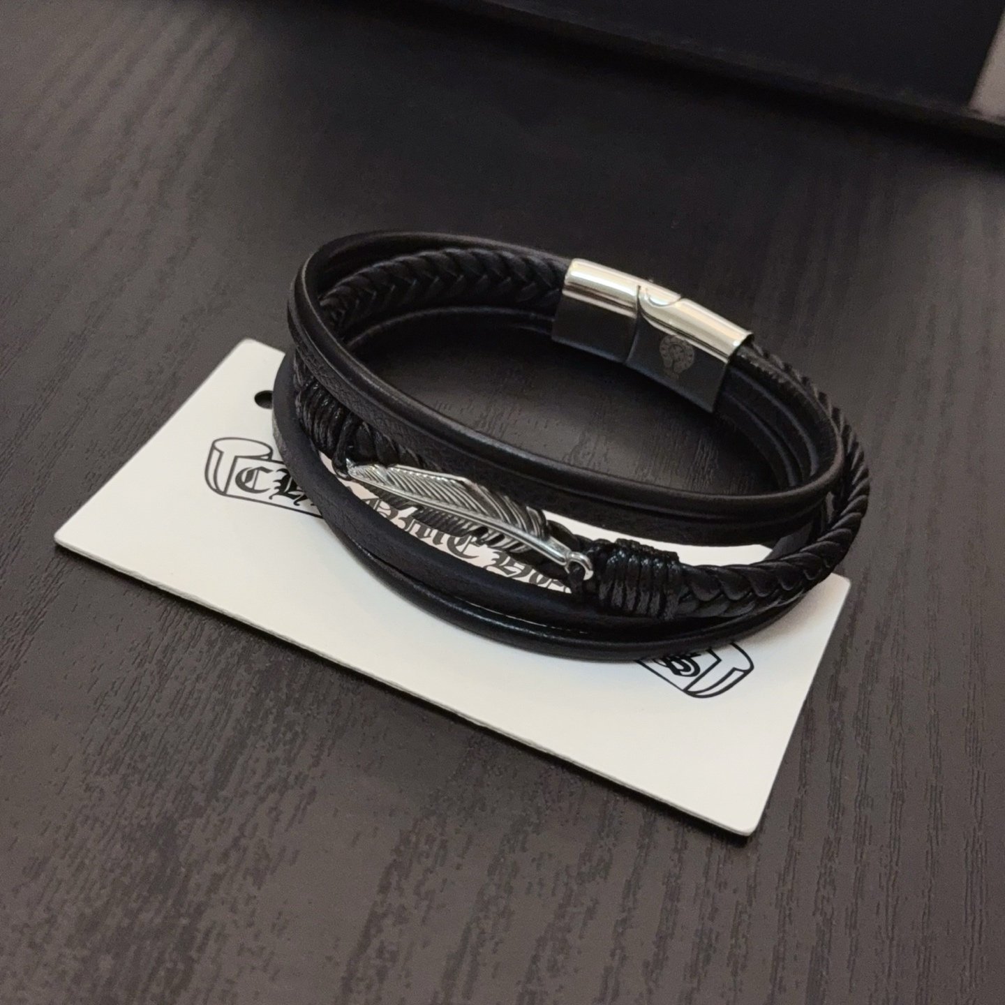  新款【专柜品质】Chrome Hearts克罗心皮绳手镯手绳，凹凸造型不同的花纹设计风格呈现出与众不同