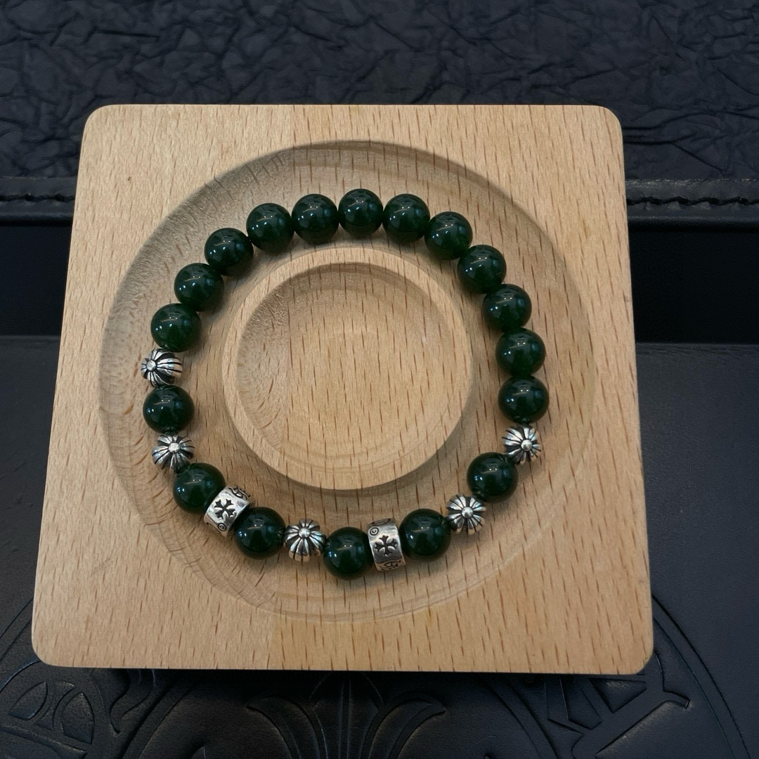  新款【专柜品质】Chrome Hearts克罗心 经典复古多元素手链 手串，凹凸造型不同的花纹设计风格