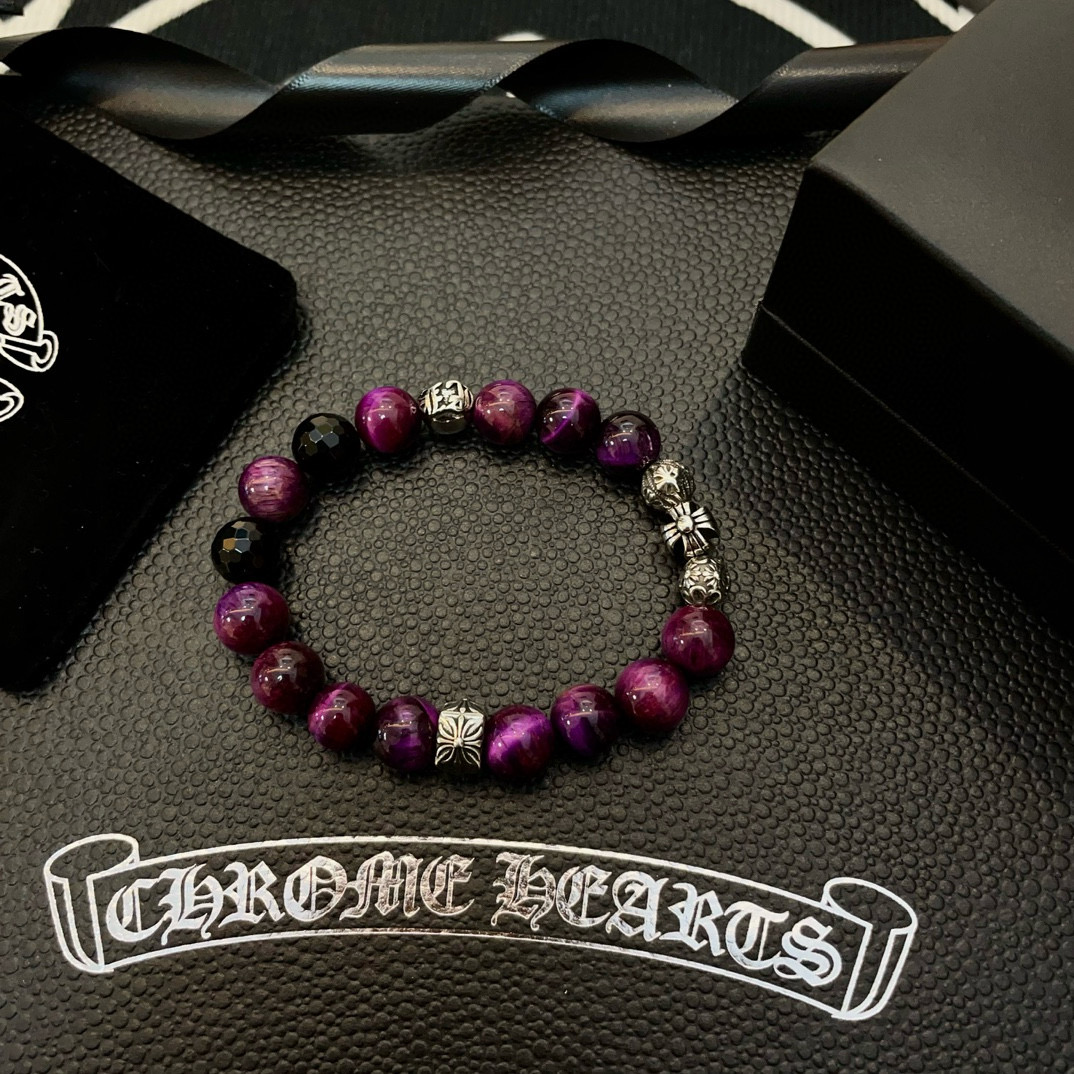  新款【专柜品质】Chrome Hearts克罗心手链手串，凹凸造型不同的花纹设计风格 呈现出与众不同 