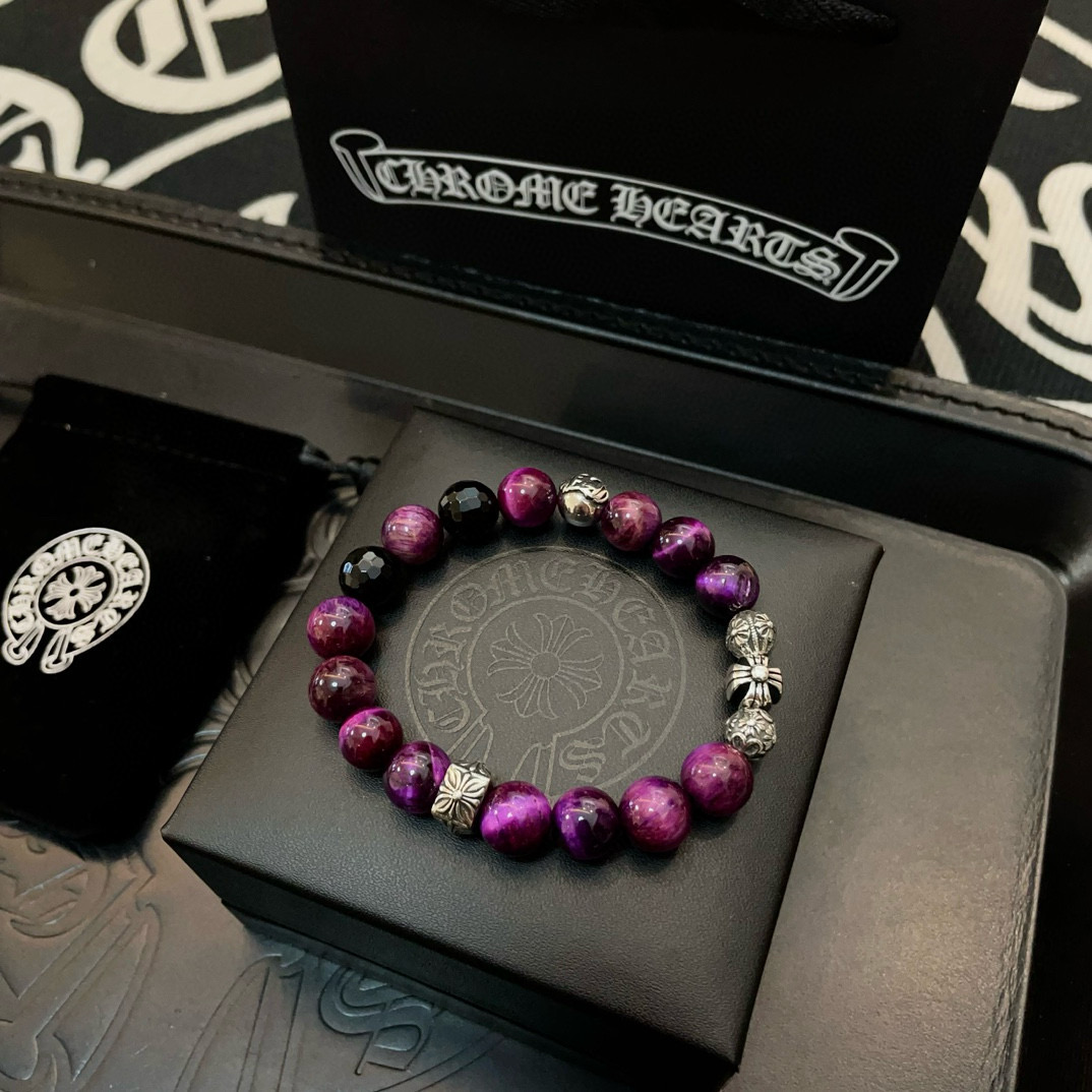  新款【专柜品质】Chrome Hearts克罗心手链手串，凹凸造型不同的花纹设计风格 呈现出与众不同 