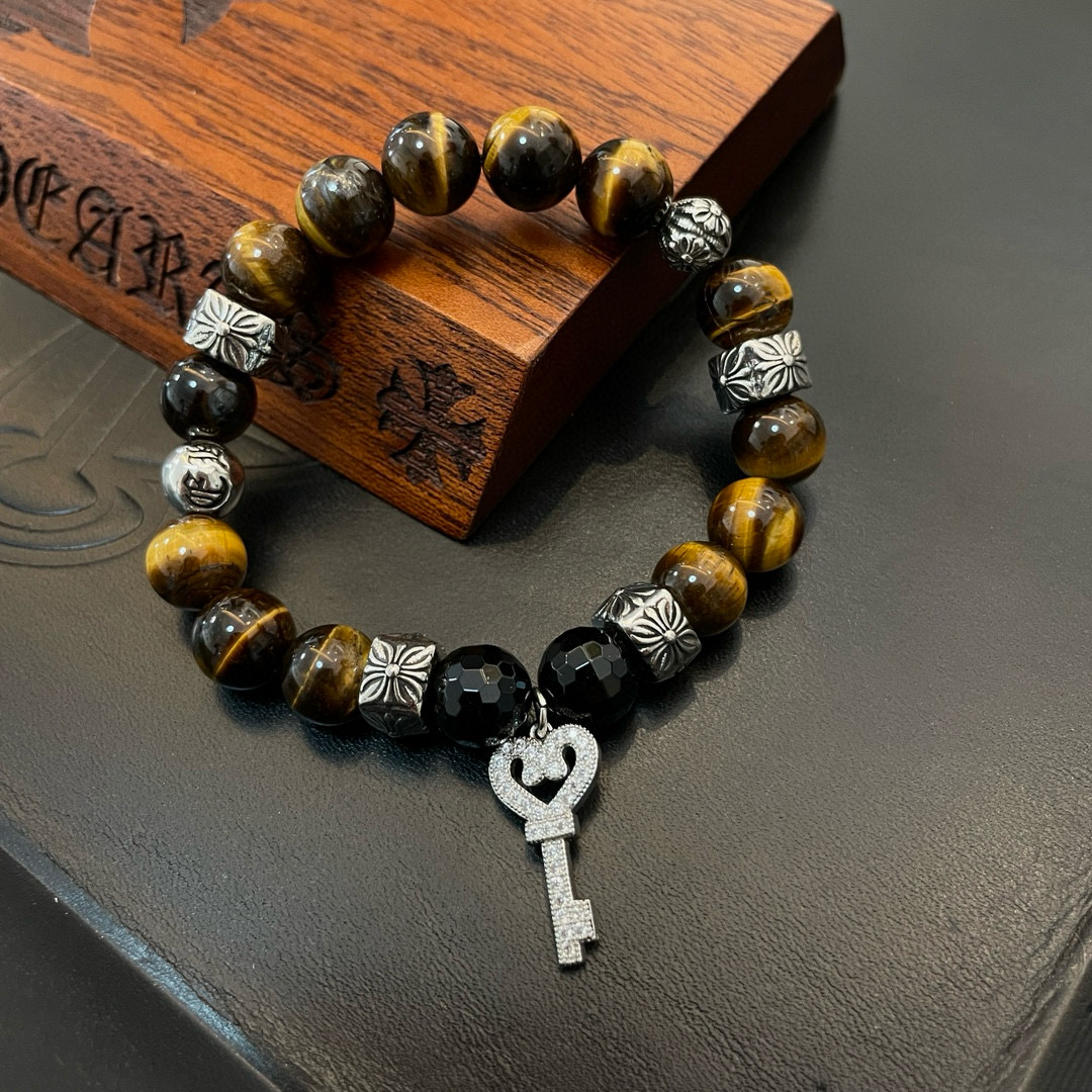 批 新款【专柜品质】Chrome Hearts克罗心虎眼右手串手链 ，快手/ins/小红书热门，凹凸造型
