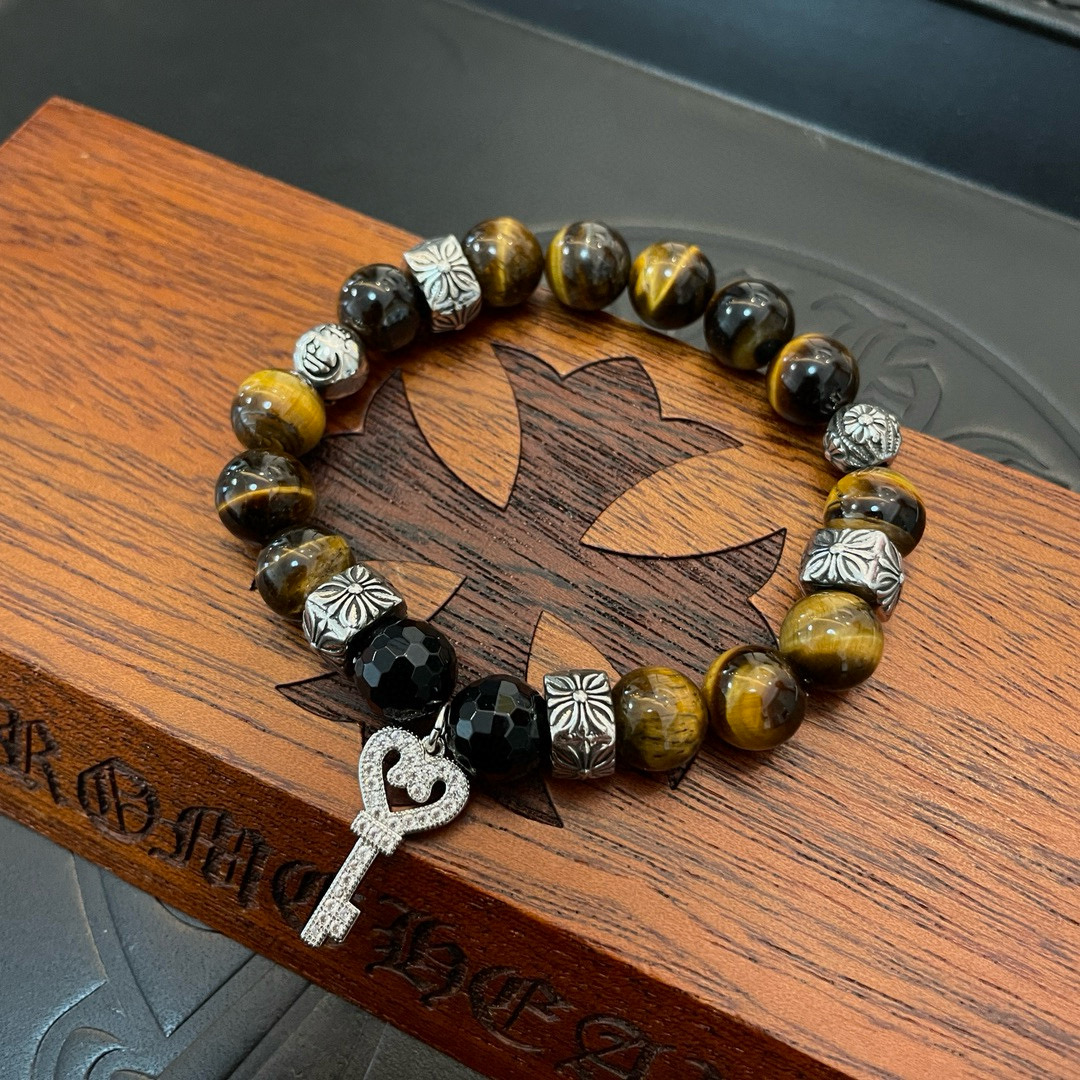 批 新款【专柜品质】Chrome Hearts克罗心虎眼右手串手链 ，快手/ins/小红书热门，凹凸造型