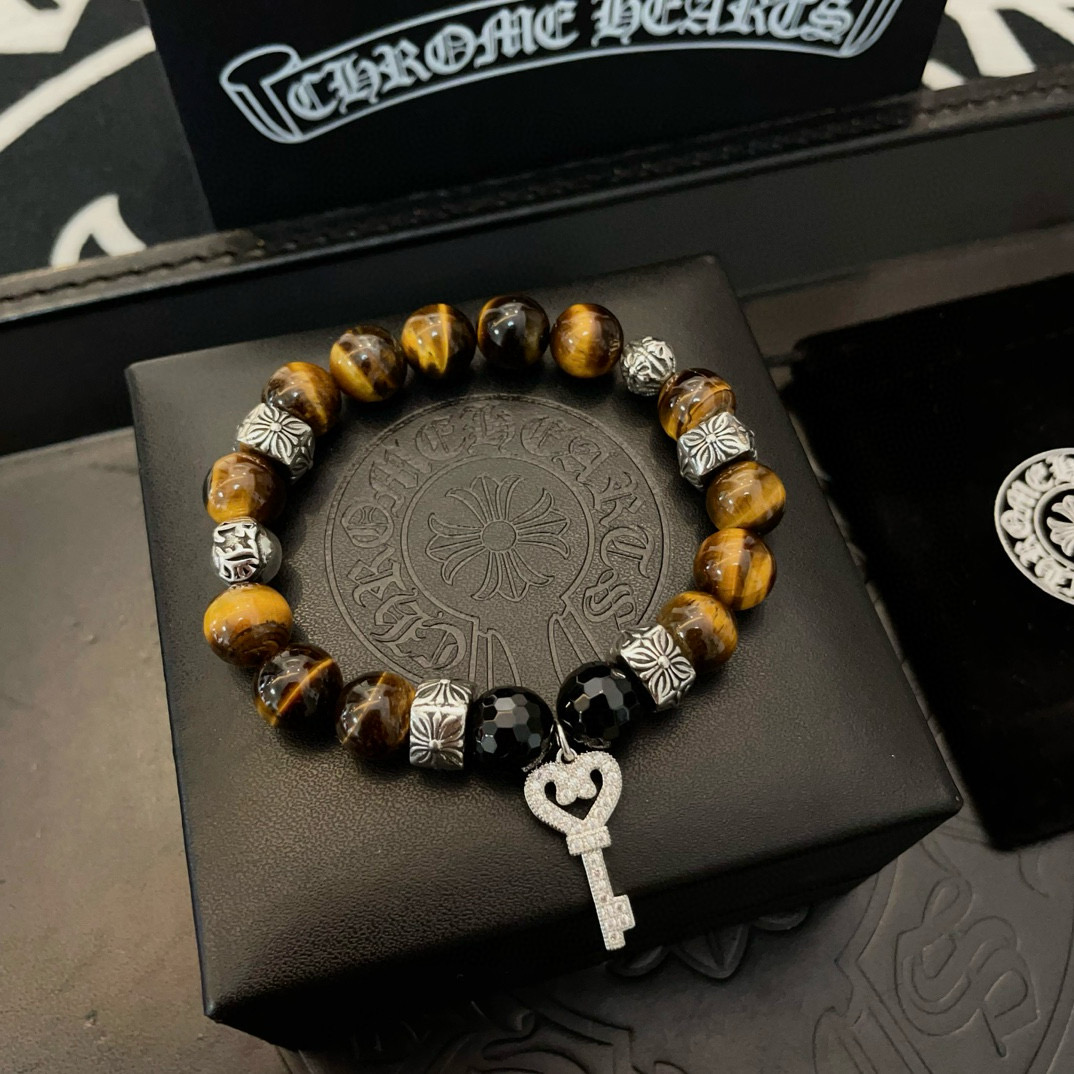 批 新款【专柜品质】Chrome Hearts克罗心虎眼右手串手链 ，快手/ins/小红书热门，凹凸造型