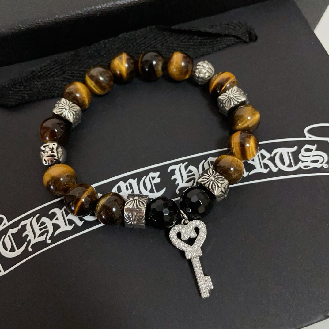 批 新款【专柜品质】Chrome Hearts克罗心虎眼右手串手链 ，快手/ins/小红书热门，凹凸造型