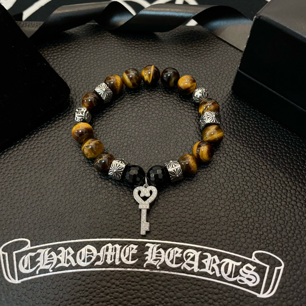 批 新款【专柜品质】Chrome Hearts克罗心虎眼右手串手链 ，快手/ins/小红书热门，凹凸造型