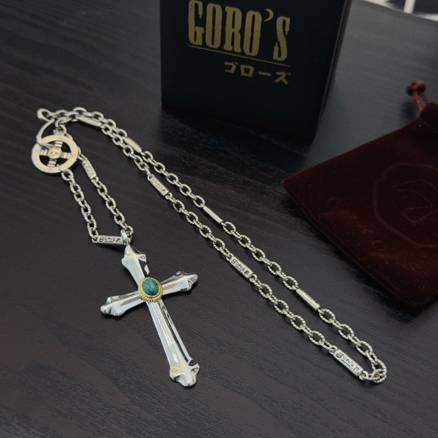 【新品上架】Goro’s高桥吾郎松石十字架项链，顶级版本，认准独家拍摄，主攻高端市场 ，快手/ins/小