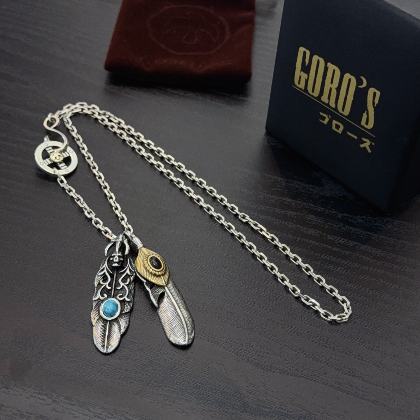  【新品上架】Goro’s高桥吾郎松石羽毛项链，顶级版本，认准独家拍摄，主攻高端市场 ，快手/ins/小