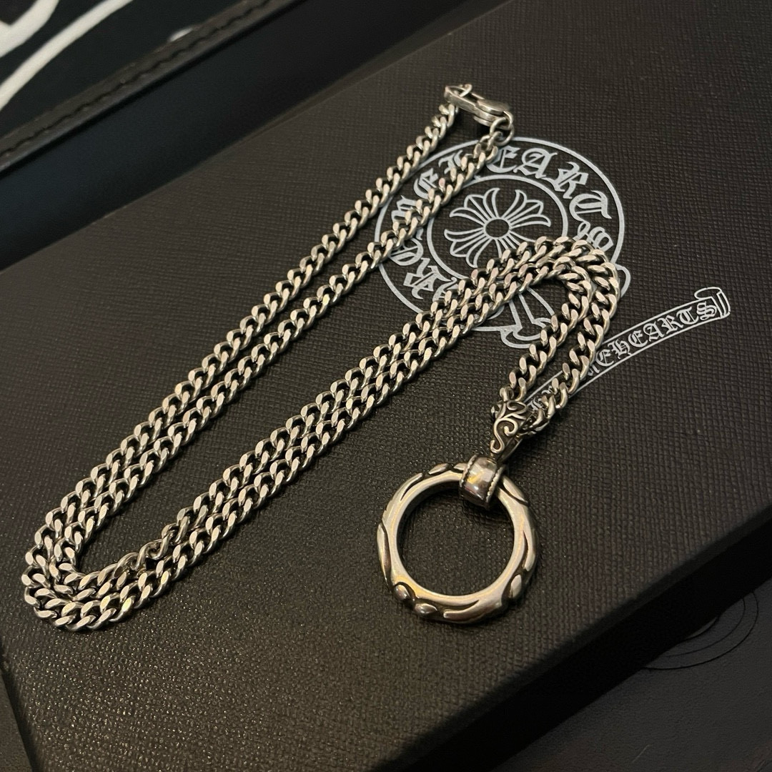  新款【专柜品质】Chrome Hearts克罗心 经典复古项链 藤花圆环吊坠 快手/ins/小红书热门