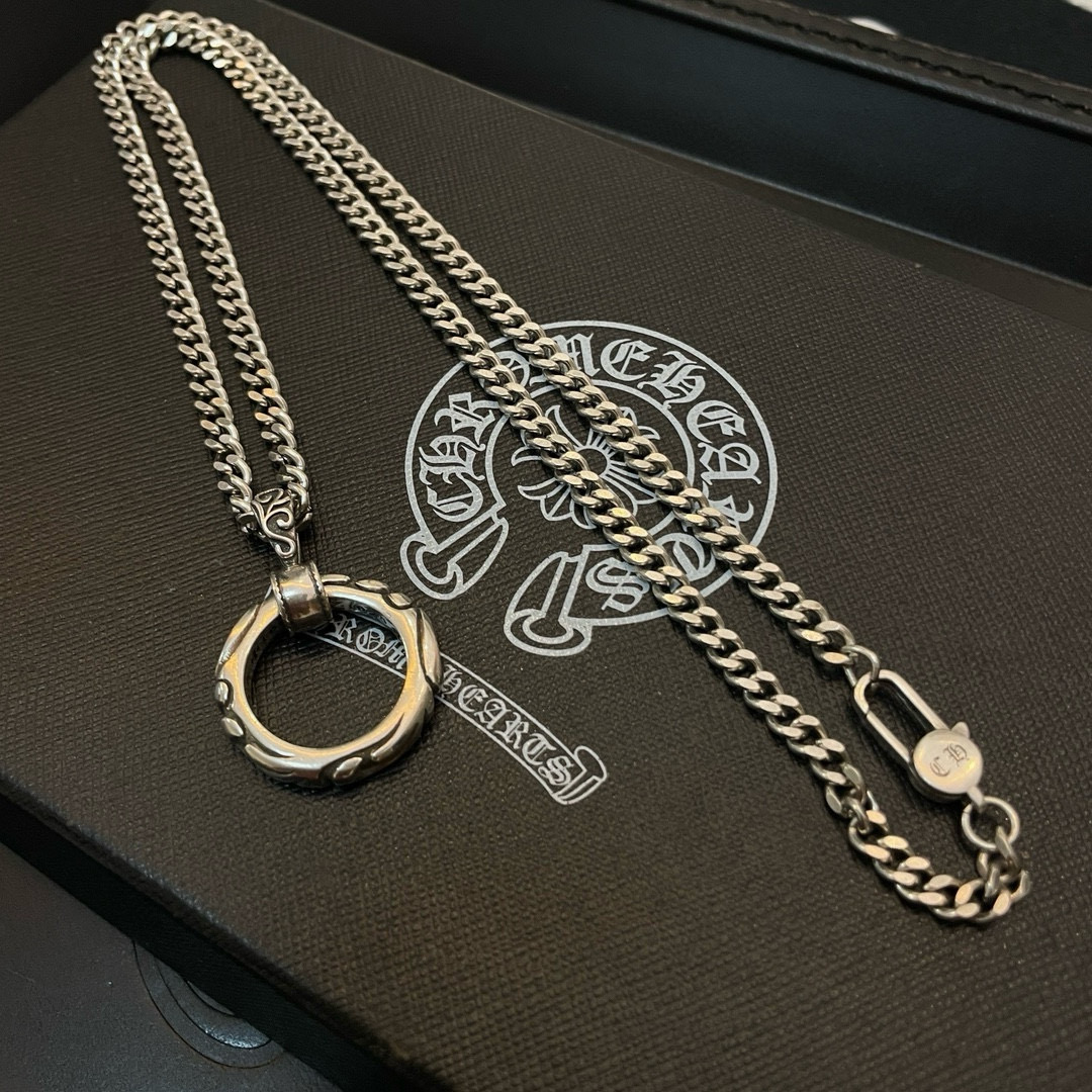  新款【专柜品质】Chrome Hearts克罗心 经典复古项链 藤花圆环吊坠 快手/ins/小红书热门