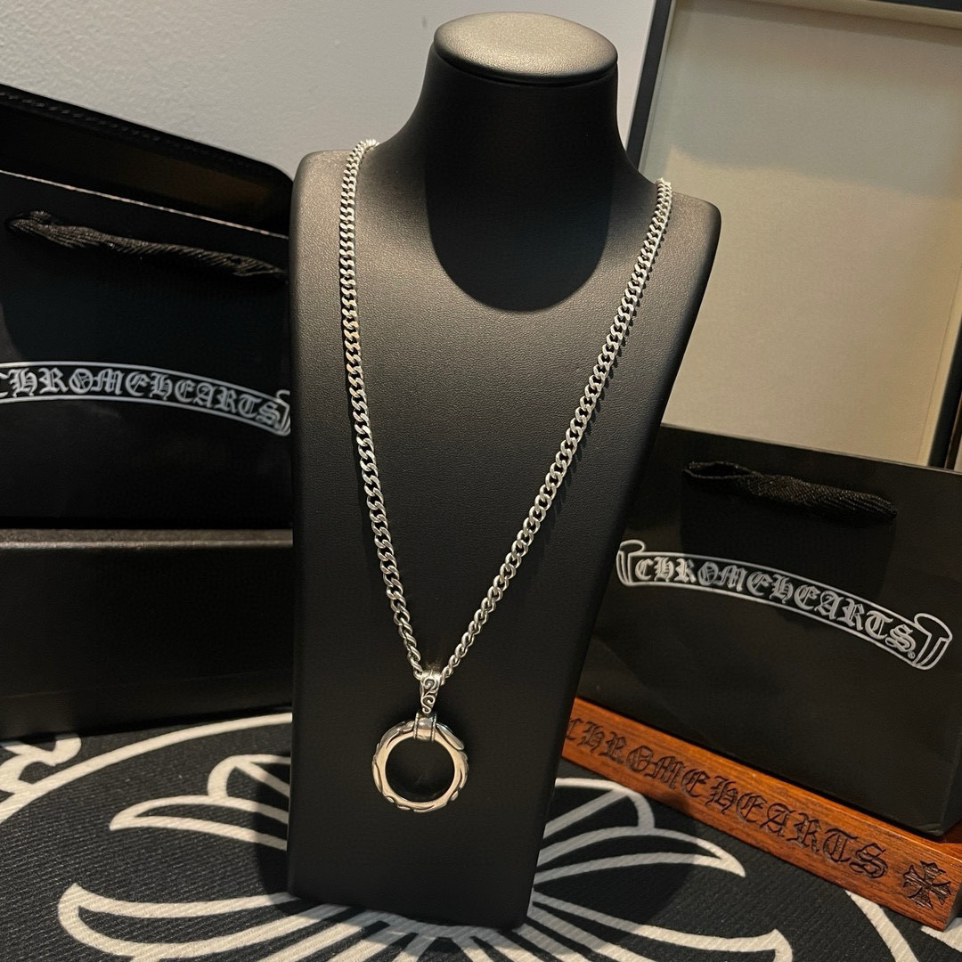  新款【专柜品质】Chrome Hearts克罗心 经典复古项链 藤花圆环吊坠 快手/ins/小红书热门