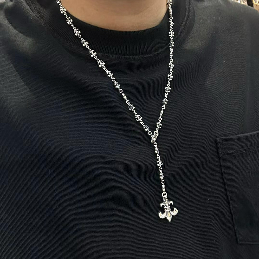 【Chrome Hearts克罗心】✝️经典调节式童军花项链 时尚精美百搭款🔥做工跟专柜🆕几乎没差，搭配
