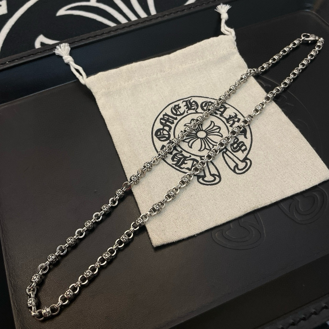 批  抖音/快手/ins/小红书/直播热门 ，新款【专柜品质】Chrome Hearts克罗心十字花球项