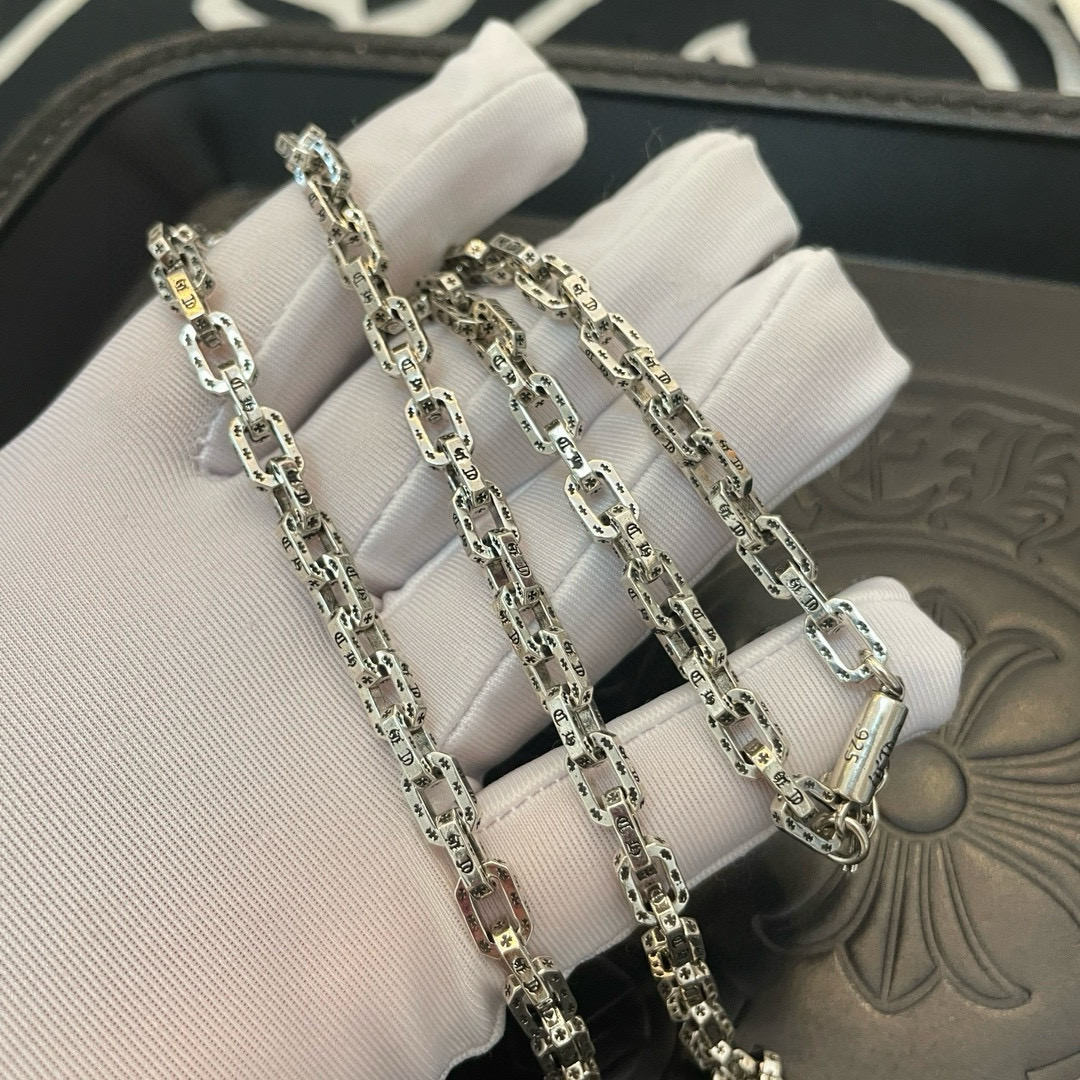批  抖音/快手/ins/小红书/直播热门 ，新款【专柜品质】Chrome Hearts克罗心项链 ，凹