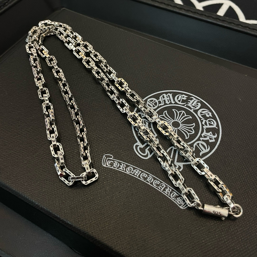 批  抖音/快手/ins/小红书/直播热门 ，新款【专柜品质】Chrome Hearts克罗心项链 ，凹