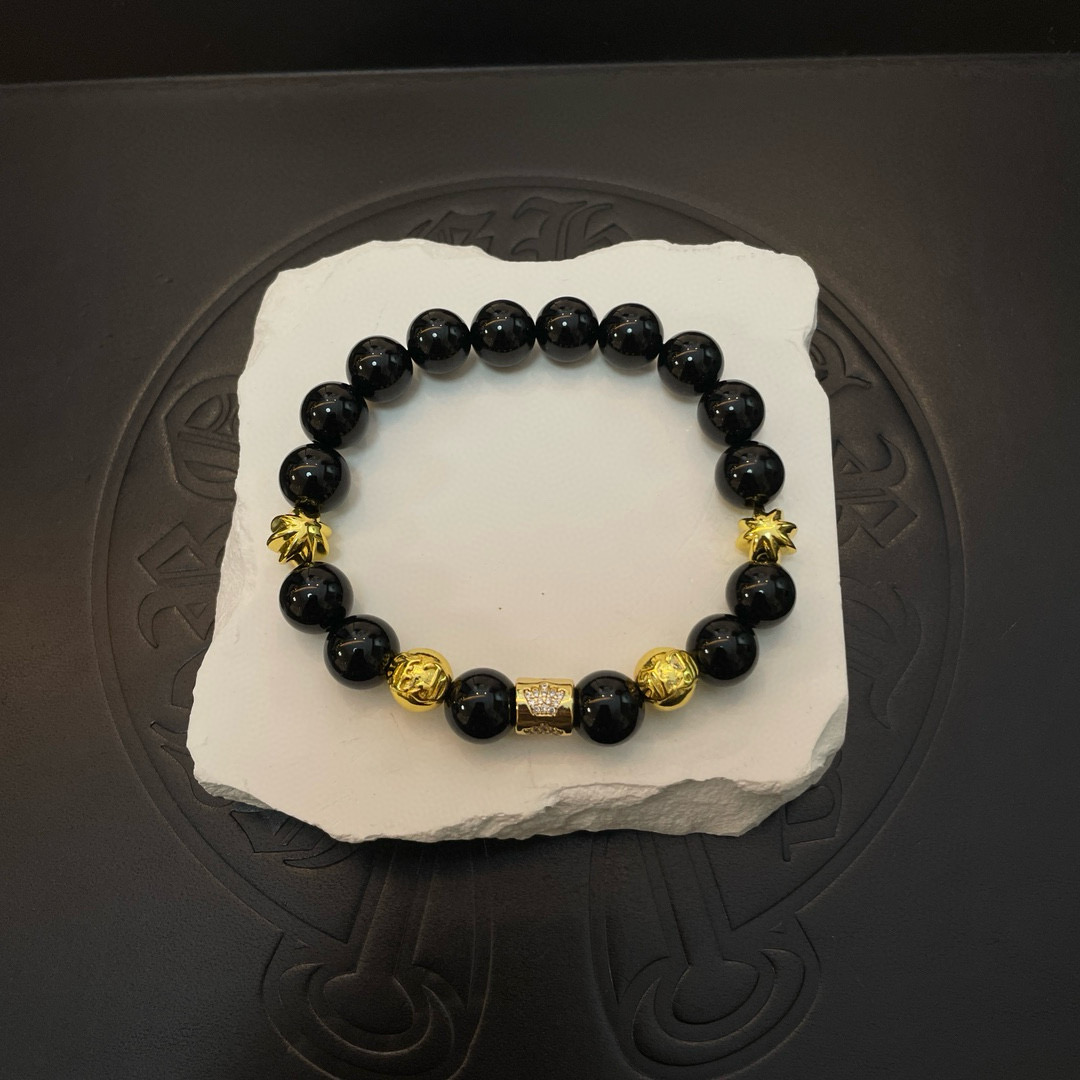  新款【专柜品质】Chrome Hearts克罗心 经典复古多元素 手链 手串，凹凸造型不同的花纹设计风