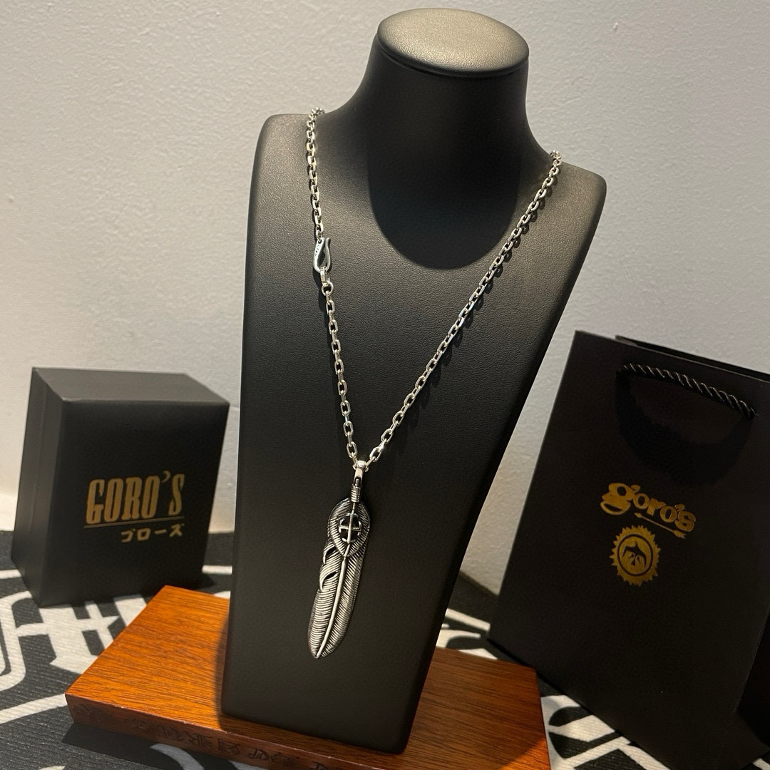 批   【新品上架】Goro’s高桥吾郎羽毛项链，顶级版本，认准独家拍摄，主攻高端市场 ，快手/ins/