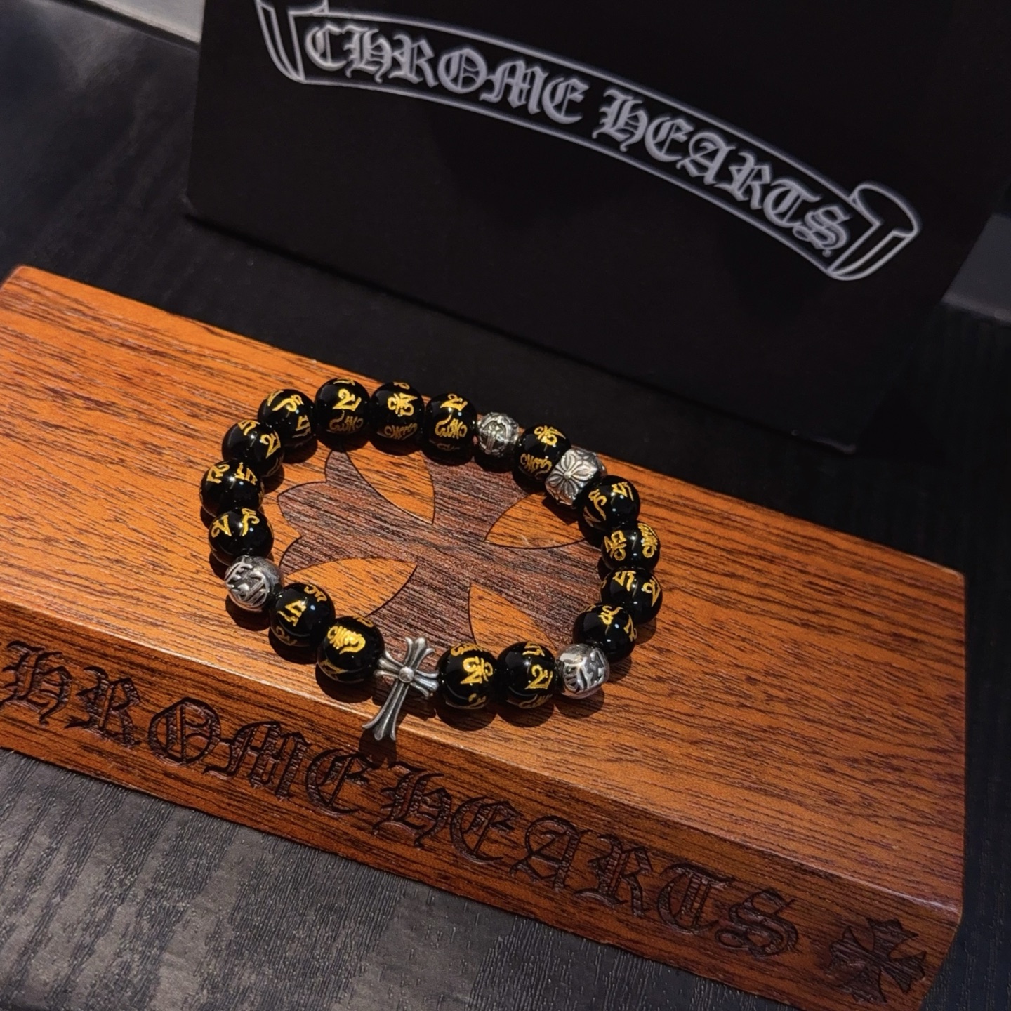 Chrome Hearts Inspired Beaded Bracelet with Cross Charm, Alloy Material 8 i1754583092495 3641 0 5