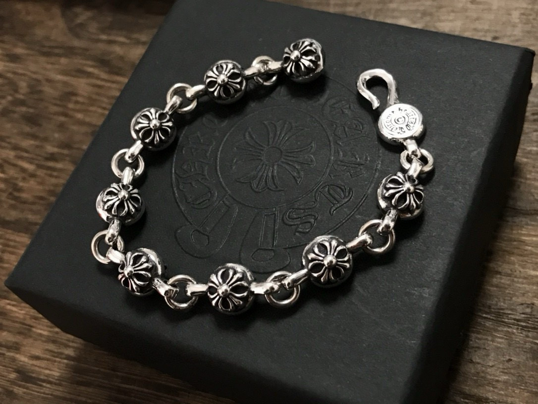  Chrome Hearts ❤️ 克罗心复古十字球手链 原版复刻 纯手工打造 ～正品开模💝潮流时尚必备